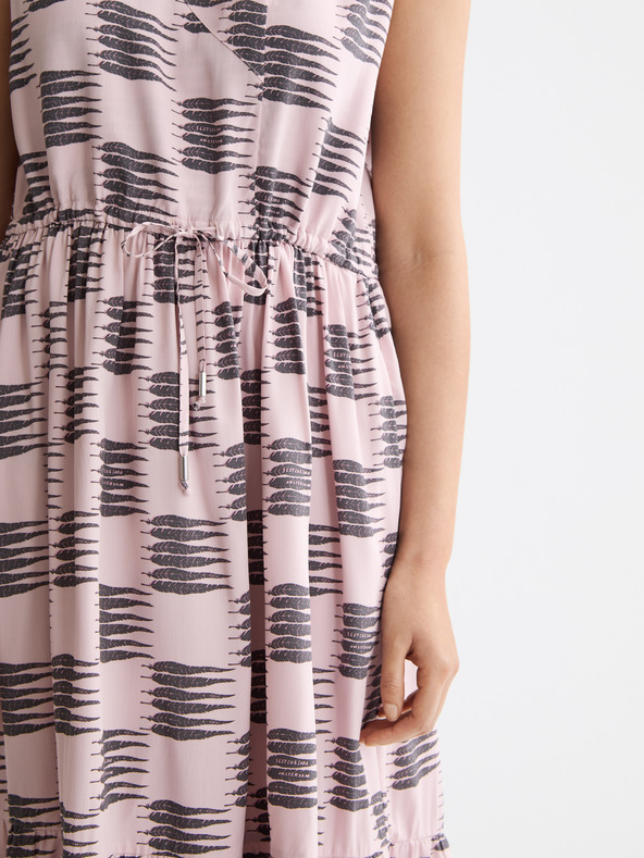 Scotch & Soda Ružové vzorované šaty