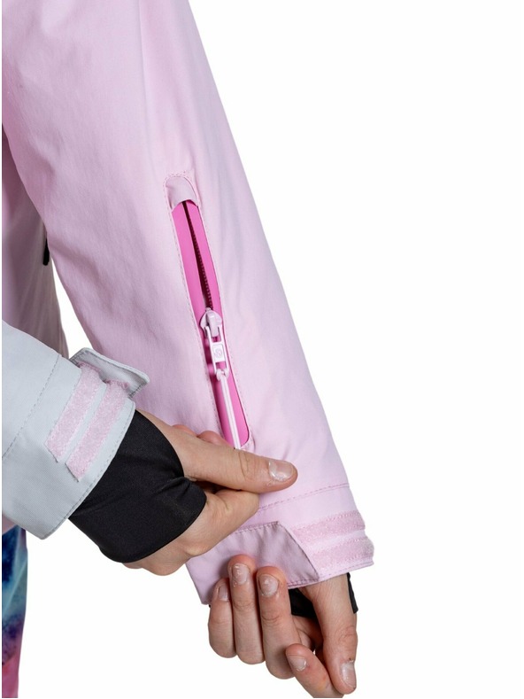 Meatfly Meatfly detská SNB & SKI bunda Deliah Grey/Pastel Pink