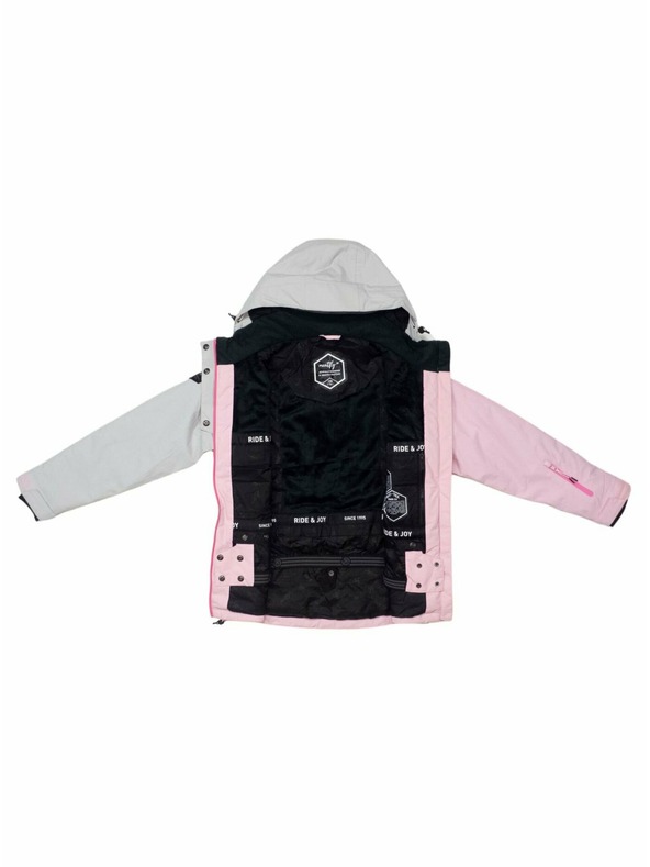 Meatfly Meatfly detská SNB & SKI bunda Deliah Grey/Pastel Pink