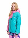 Meatfly Meatfly detská SNB & SKI bunda Deliah Hot Pink/Turquoise