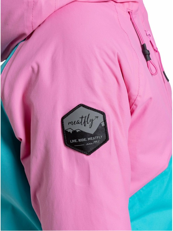 Meatfly Meatfly detská SNB & SKI bunda Deliah Hot Pink/Turquoise