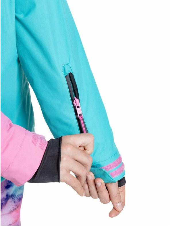 Meatfly Meatfly detská SNB & SKI bunda Deliah Hot Pink/Turquoise