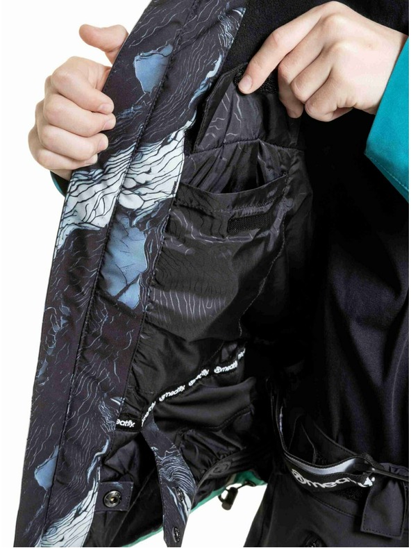 Meatfly Meatfly detská SNB & SKI bunda Bangito Green Mountains