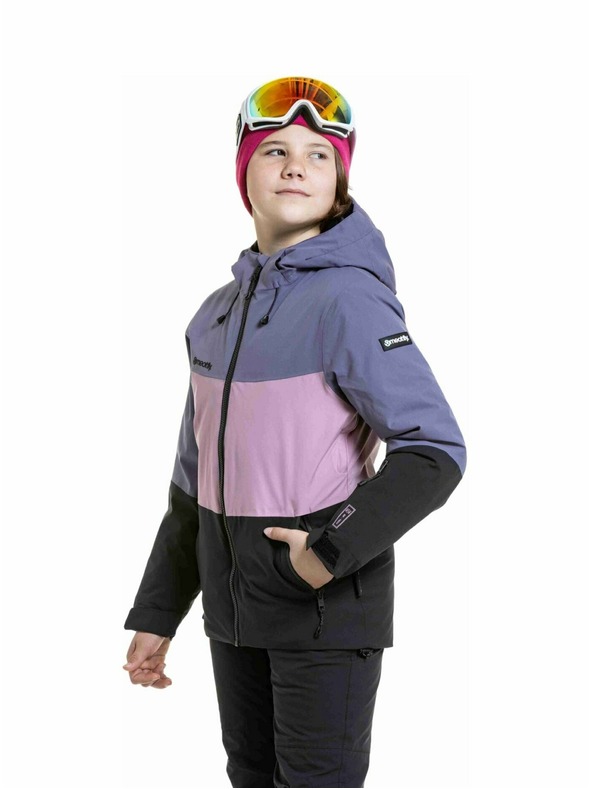Meatfly Meatfly detská SNB & SKI bunda Deliah Black / Purple Light