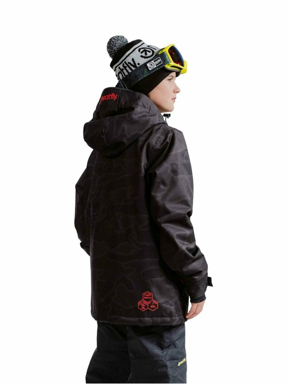 Meatfly Meatfly detská SNB & SKI bunda Bangito Morph Black