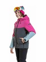 Meatfly Meatfly detská SNB & SKI bunda Deliah Grey Dark / Pink
