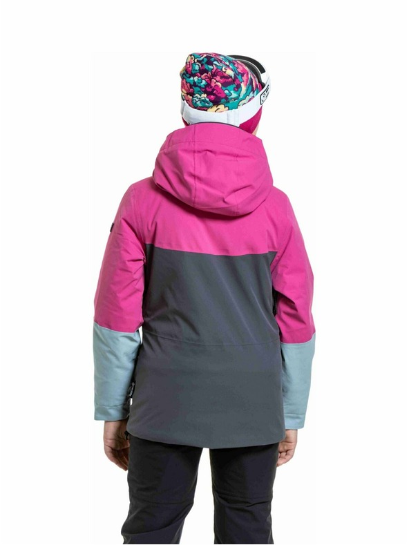 Meatfly Meatfly detská SNB & SKI bunda Deliah Grey Dark / Pink