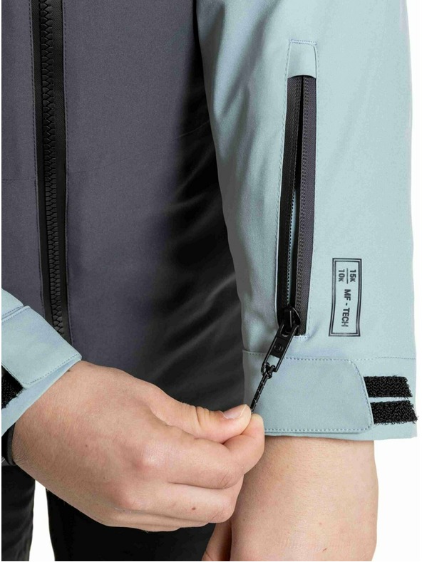 Meatfly Meatfly detská SNB & SKI bunda Deliah Grey Dark / Pink