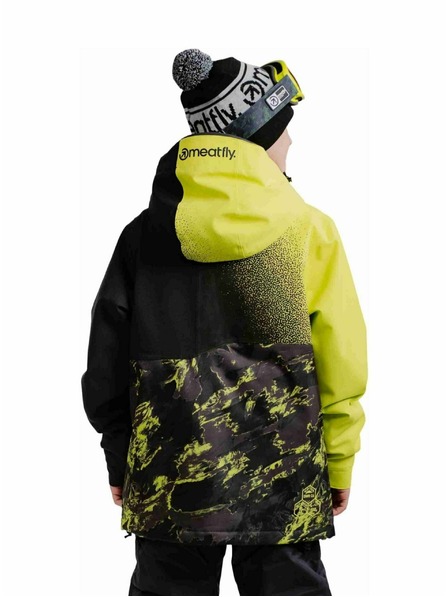 Meatfly Meatfly detská SNB & SKI bunda Bangito Acid Lime Mossy