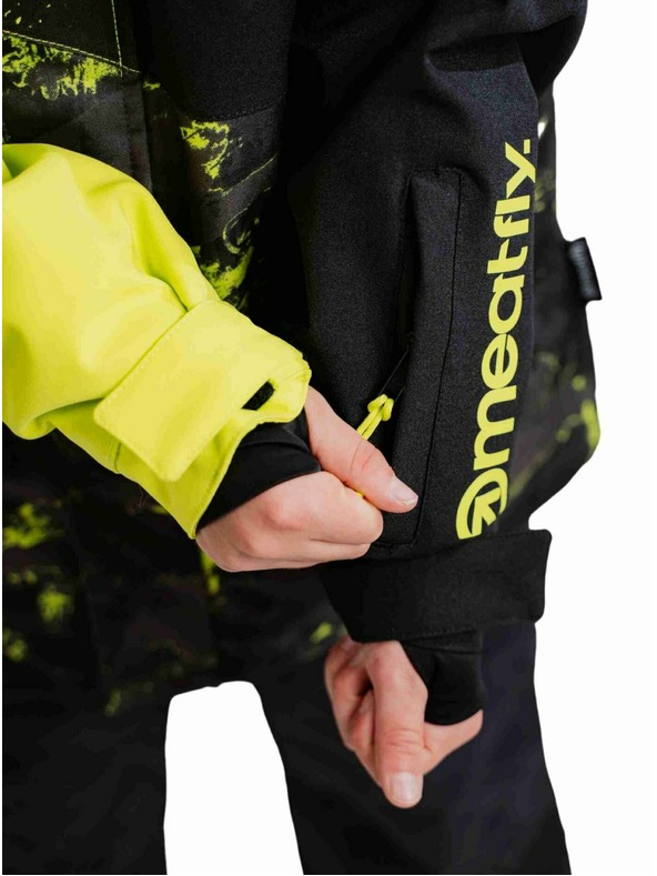 Meatfly Meatfly detská SNB & SKI bunda Bangito Acid Lime Mossy