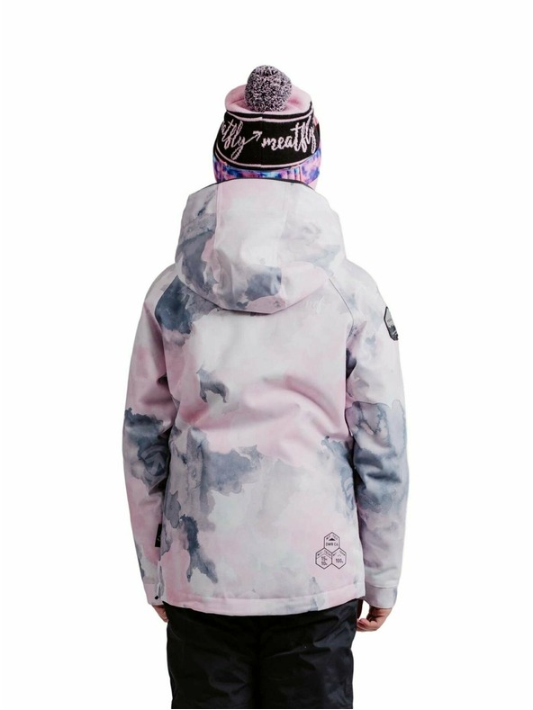 Meatfly Meatfly detská SNB & SKI bunda Deliah Clouds Pink