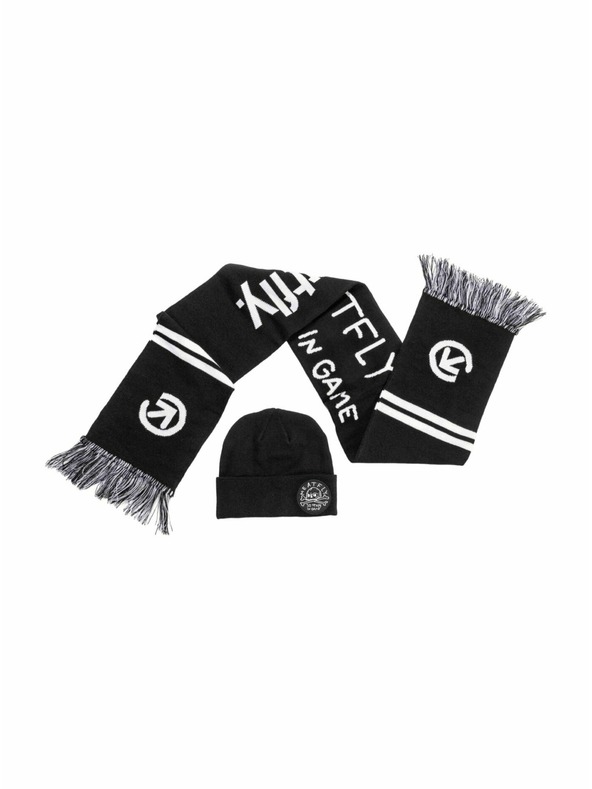 Meatfly Meatfly sada šálov a čiapky Anniversary Black