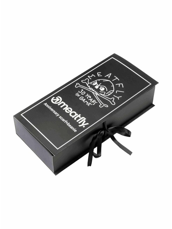 Meatfly Meatfly sada šálov a čiapky Anniversary Black