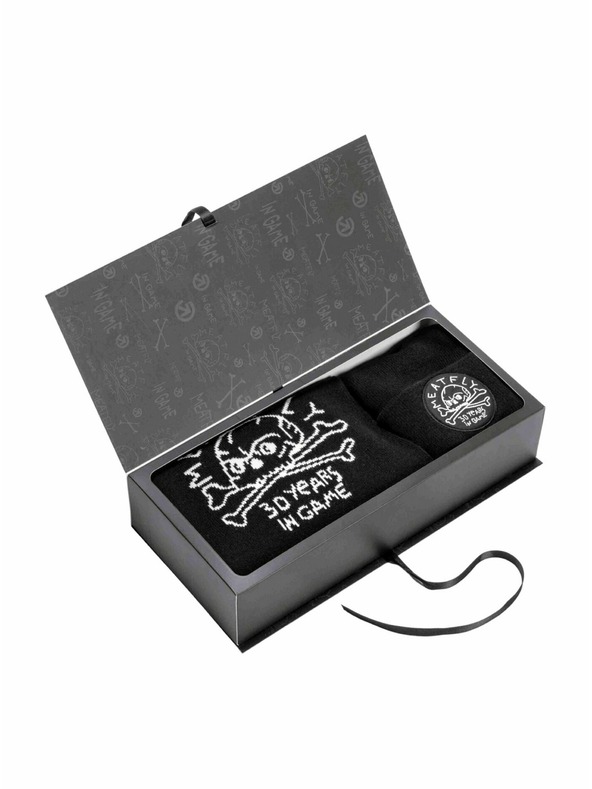 Meatfly Meatfly sada šálov a čiapky Anniversary Black