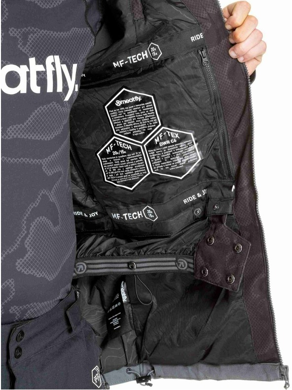 Meatfly Meatfly pánska SNB & SKI bunda Cronos Morph Black
