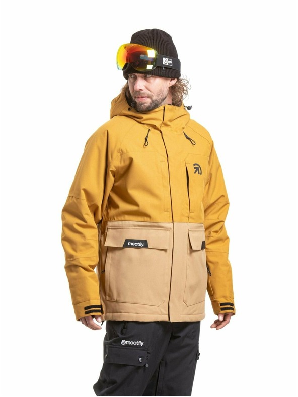 Meatfly Meatfly pánska SNB & SKI bunda Vertigo Wood / Tan