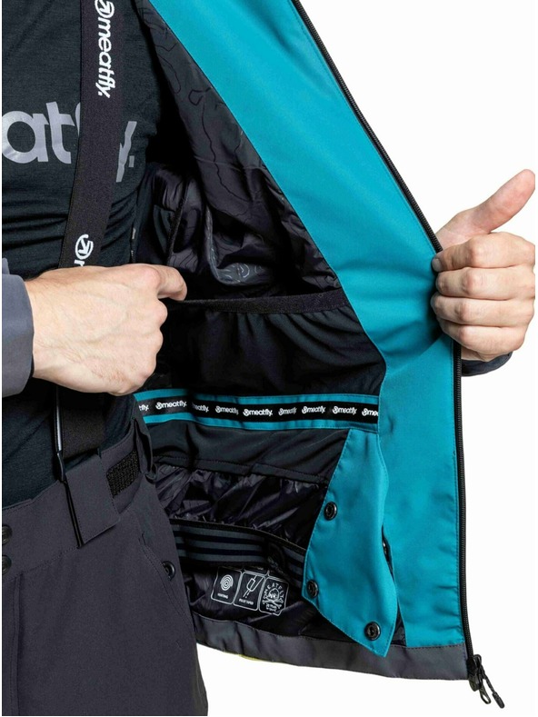 Meatfly Meatfly pánska SNB & SKI bunda Shader Hb Blue / Lime
