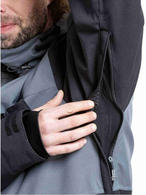 Meatfly Meatfly pánska SNB & SKI bunda Manifold Dark Grey / Black