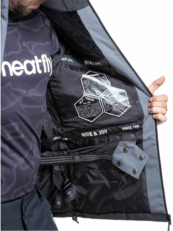 Meatfly Meatfly pánska SNB & SKI bunda Manifold Dark Grey / Black