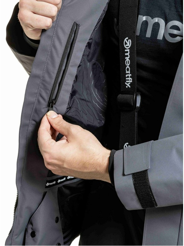 Meatfly Meatfly pánska SNB & SKI bunda Acha Grey Dark