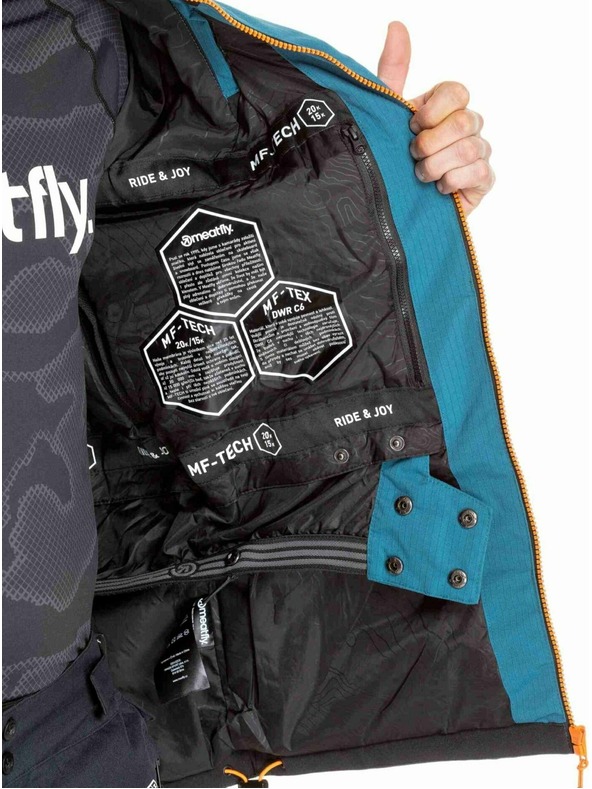 Meatfly Meatfly pánska SNB & SKI bunda Cronos Black / Deep Ocean