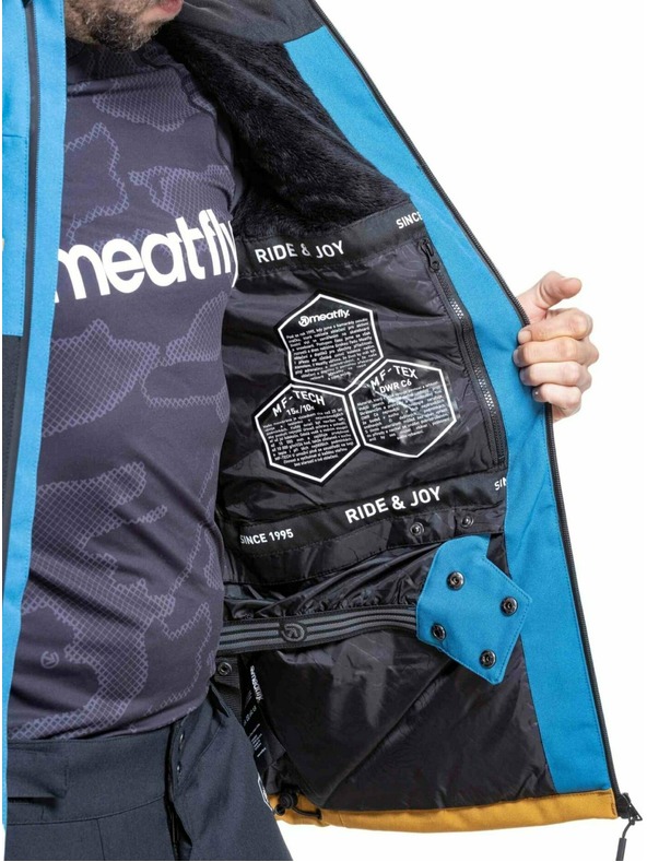 Meatfly Meatfly pánska SNB & SKI bunda Manifold Wood / Blue