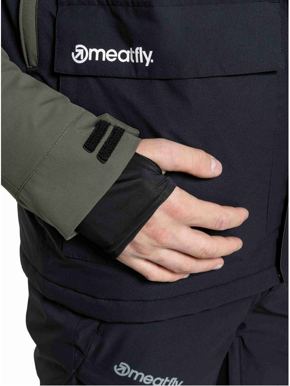 Meatfly Meatfly pánska SNB & SKI bunda Vertigo Olive Dark / Black