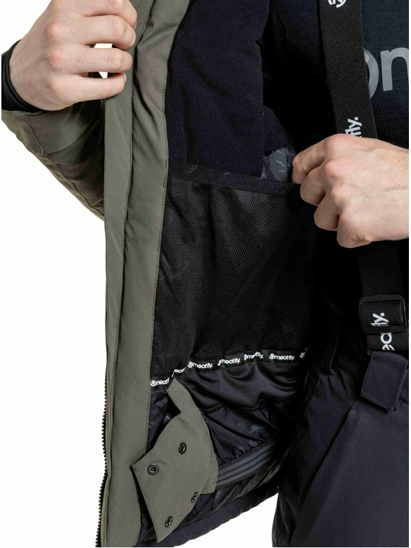 Meatfly Meatfly pánska SNB & SKI bunda Vertigo Olive Dark / Black
