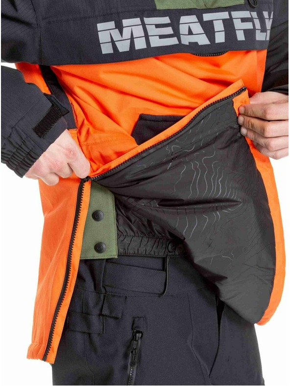 Meatfly Meatfly pánska SNB & SKI bunda Zenith Orange / Black