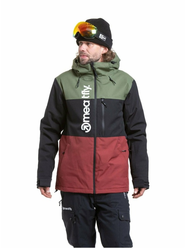 Meatfly Meatfly pánska SNB & SKI bunda Manifold Bronze Green / Merlot