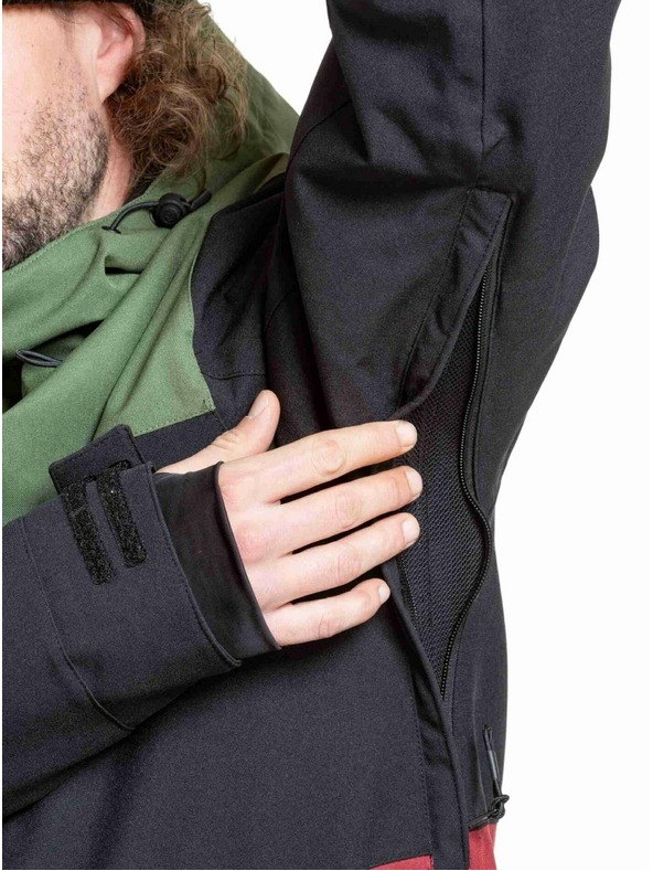 Meatfly Meatfly pánska SNB & SKI bunda Manifold Bronze Green / Merlot