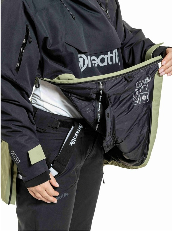 Meatfly Meatfly unisex SNB & SKI bunda Maddie Black / Olive Light