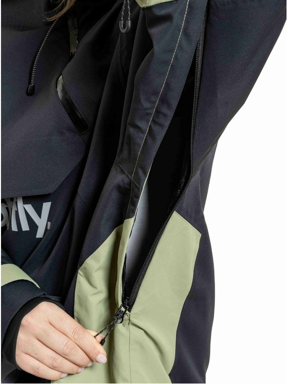 Meatfly Meatfly unisex SNB & SKI bunda Maddie Black / Olive Light