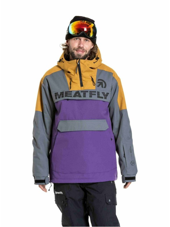 Meatfly Meatfly pánska SNB & SKI bunda Zenith Dark Grey / Petunia