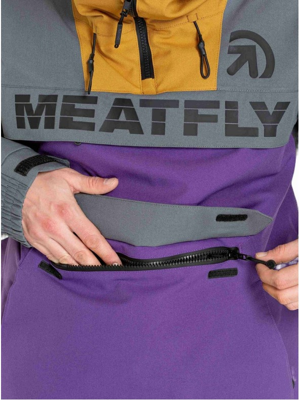Meatfly Meatfly pánska SNB & SKI bunda Zenith Dark Grey / Petunia