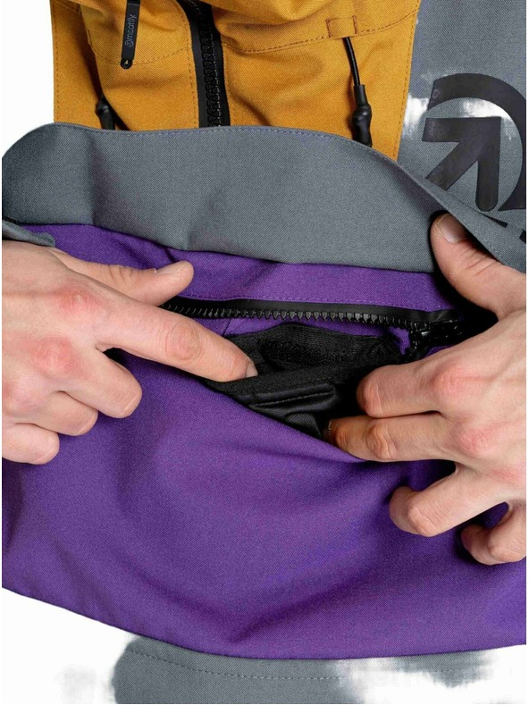 Meatfly Meatfly pánska SNB & SKI bunda Zenith Dark Grey / Petunia