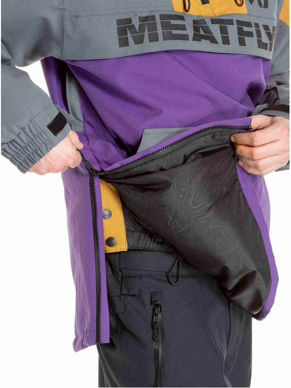 Meatfly Meatfly pánska SNB & SKI bunda Zenith Dark Grey / Petunia