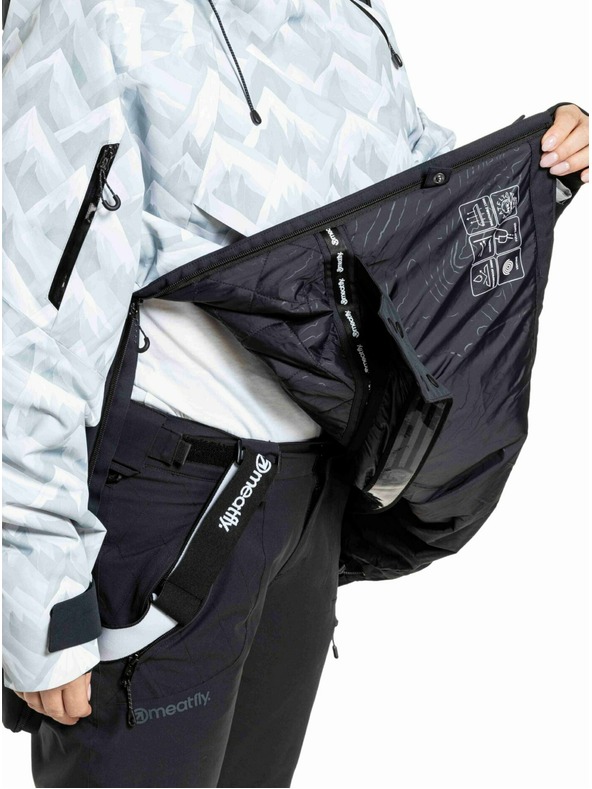 Meatfly Meatfly unisex SNB & SKI bunda Maddie White Camo / Black