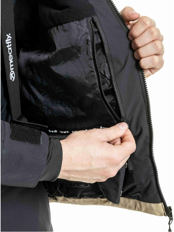 Meatfly Meatfly pánska SNB & SKI bunda Manifold Black / Safari