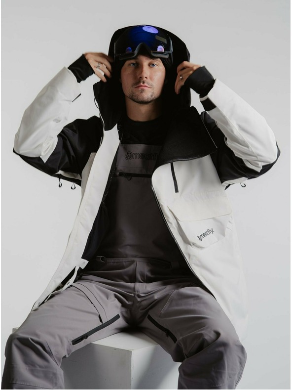 Meatfly Meatfly pánska SNB & SKI bunda Blake Clouds White