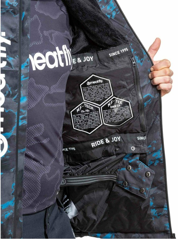 Meatfly Meatfly pánska SNB & SKI bunda Manifold Blue Mossy