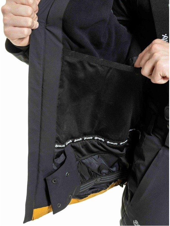 Meatfly Meatfly pánska SNB & SKI bunda Manifold Black / Chai Tea