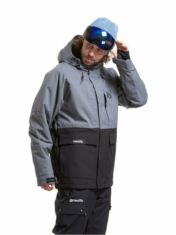 Meatfly Meatfly pánska SNB & SKI bunda Vertigo Dark Grey / Black