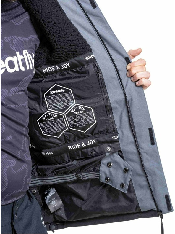 Meatfly Meatfly pánska SNB & SKI bunda Vertigo Dark Grey / Black
