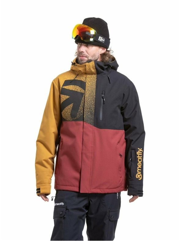 Meatfly Meatfly pánska SNB & SKI bunda Shader Wood / Merlot