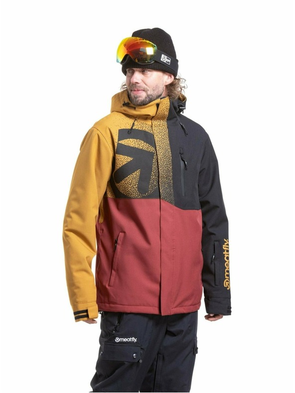 Meatfly Meatfly pánska SNB & SKI bunda Shader Wood / Merlot