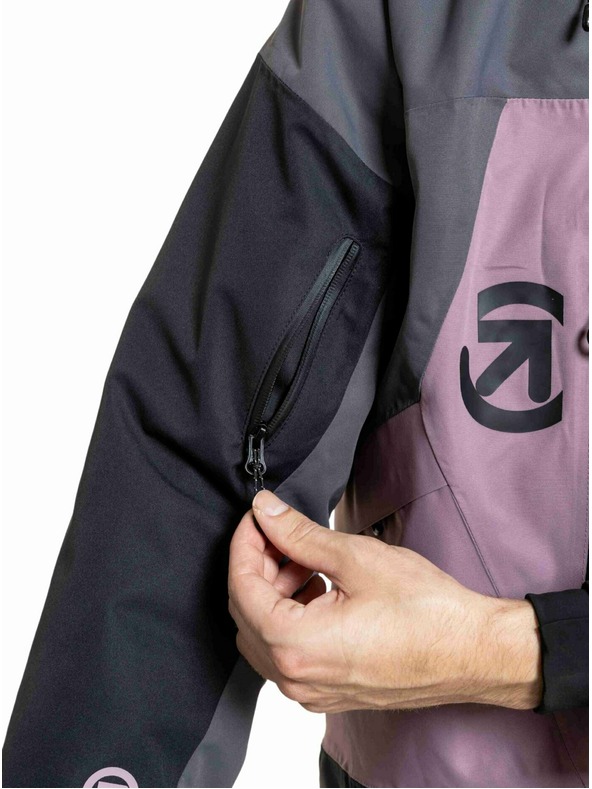 Meatfly Meatfly pánska SNB & SKI bunda Shader Gray Dark / Orchid