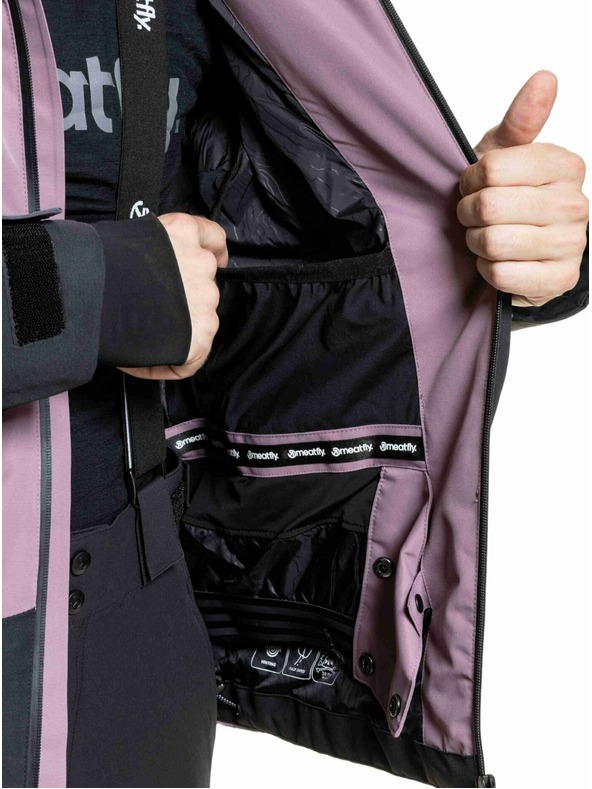Meatfly Meatfly pánska SNB & SKI bunda Shader Gray Dark / Orchid