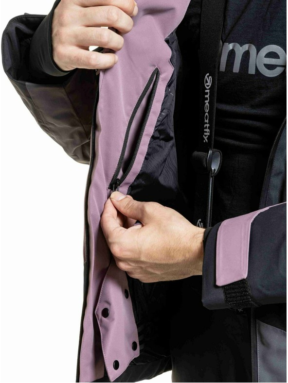 Meatfly Meatfly pánska SNB & SKI bunda Shader Gray Dark / Orchid