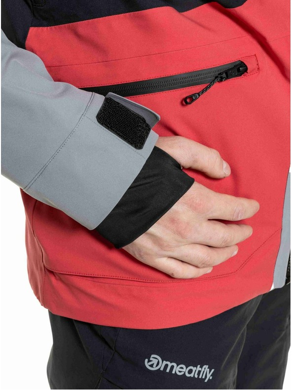 Meatfly Meatfly pánska SNB & SKI bunda Manifold Silver / Red